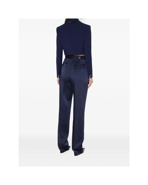 Elisabetta Franchi Blue Tapered Trousers