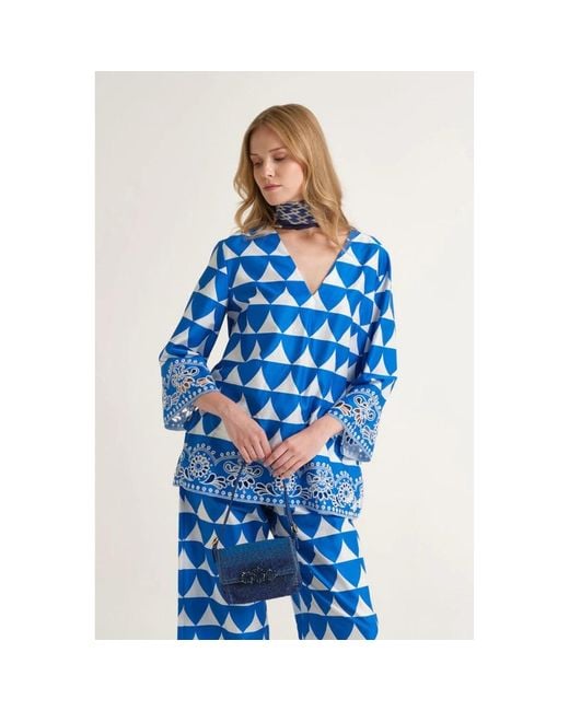 Maliparmi Blue Blouses