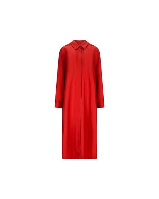 Max Mara Red Shirt Dresses
