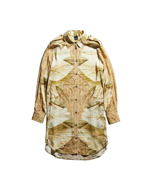 Fay Metallic Shirt Dresses