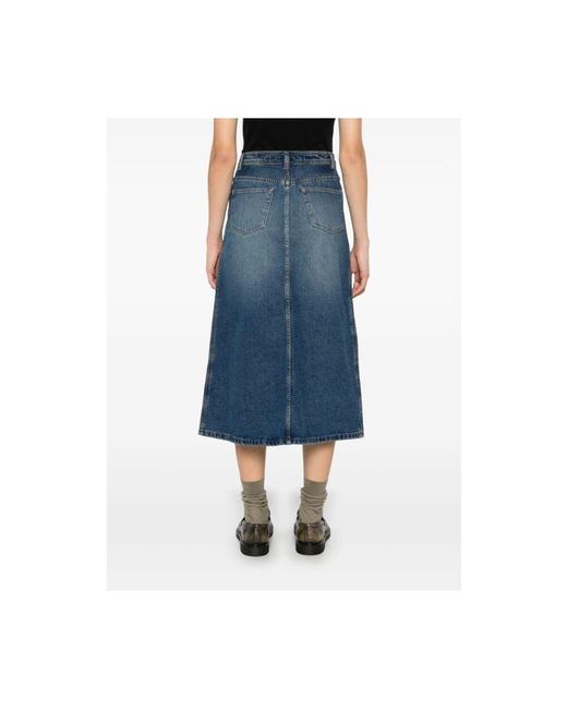 Denim Skirts A.P.C. de color Blue