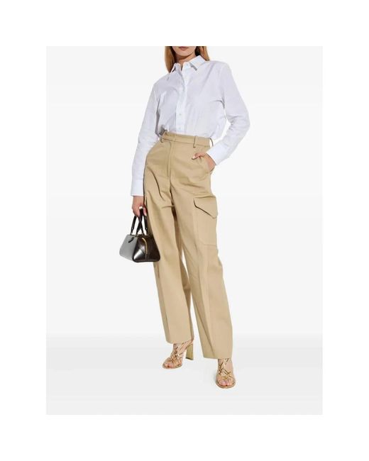 Givenchy Broeken ,Katoen Cocoon Utility Pants in het Natural