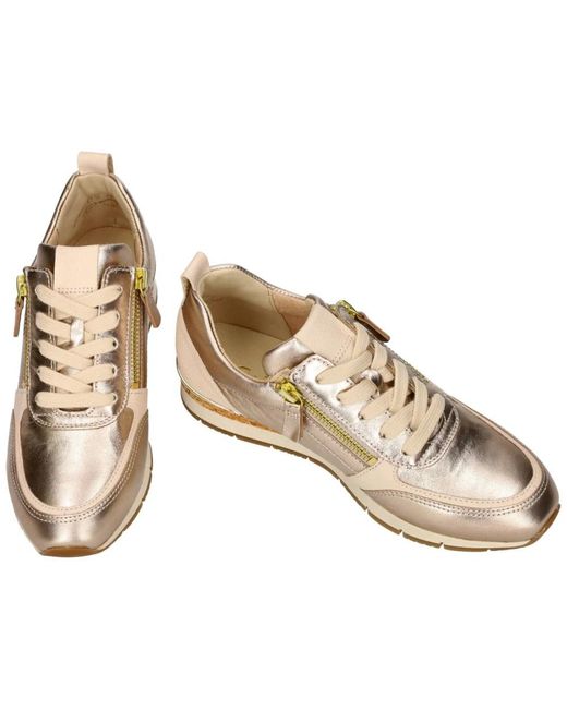 Gabor White Satin Metallic