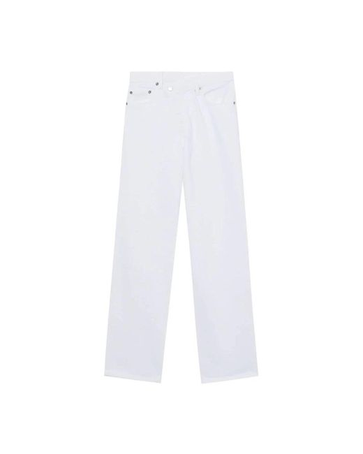 Agolde White Straight Jeans