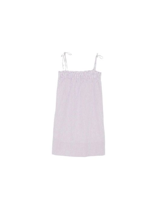 A.P.C. Geruite Mini Jurk in het Purple