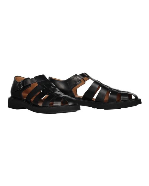 Church's Black Flat Sandals for men