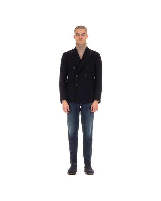 Blazers di Tagliatore in Black da Uomo