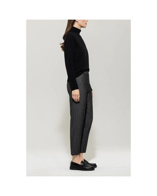 Luisa Cerano Gray Cropped Trousers