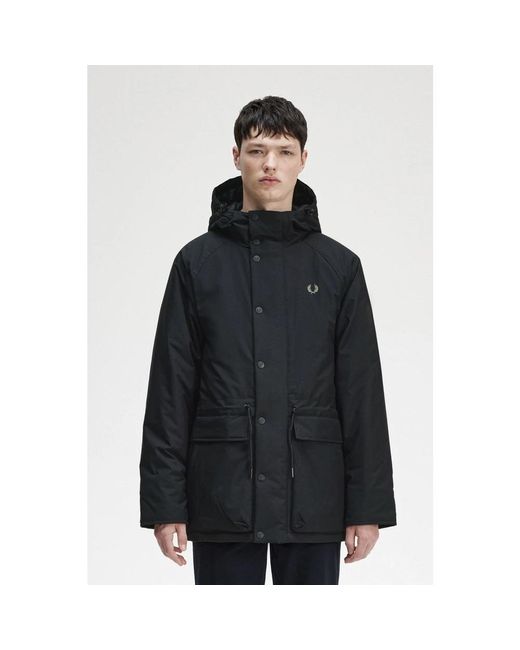 Fred Perry Blue Winter Jackets for men