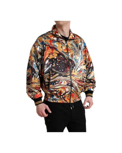 Dolce & Gabbana Red Bomber Jackets for men