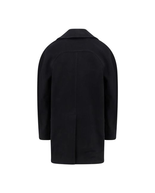 Alexander McQueen Black Double-Breasted Coats for men