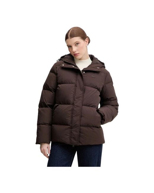 Down Jackets Lacoste en coloris Brown