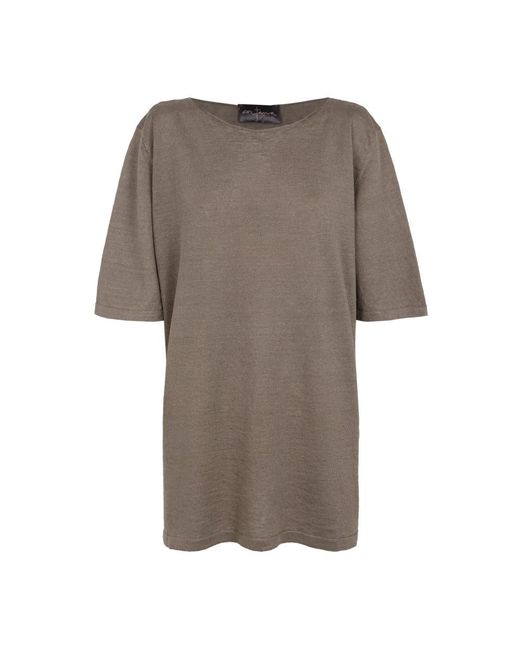 Cortana Gray Round-Neck Knitwear for men