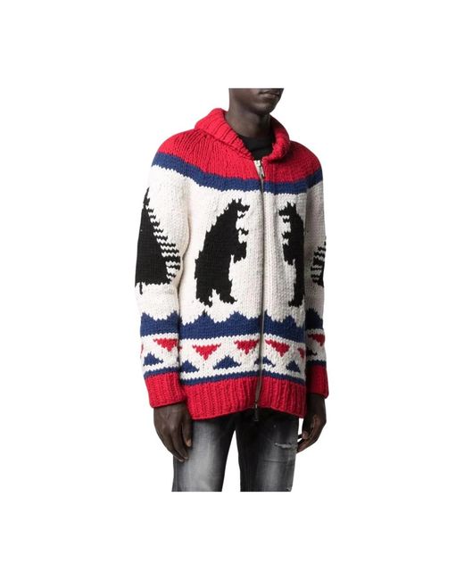 DSquared² Stylischer pullover mit einzigartigem design in Red für Herren