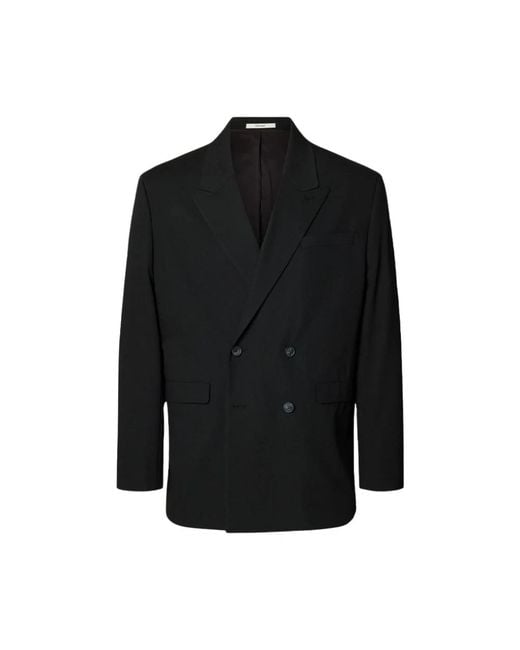 SELECTED Kostuums ,Zwart ,Caps in het Black voor heren
