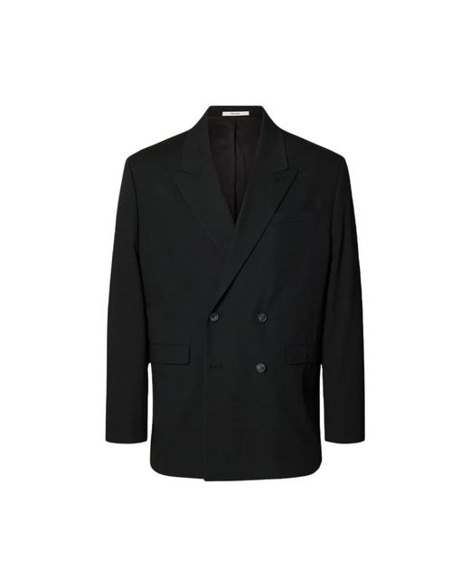 SELECTED Kostuums ,Zwart ,Caps in het Black voor heren