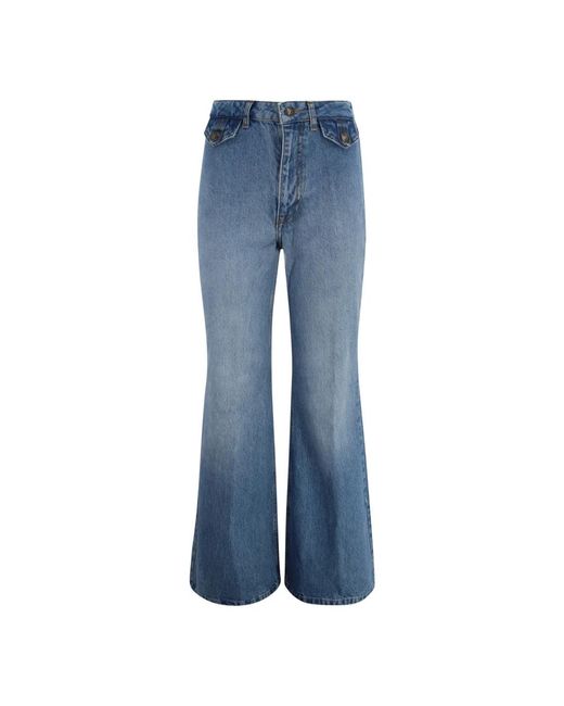 ROTATE BIRGER CHRISTENSEN Blue Flared Jeans