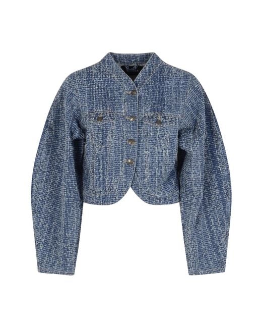 ROTATE BIRGER CHRISTENSEN Blue Denim Jackets