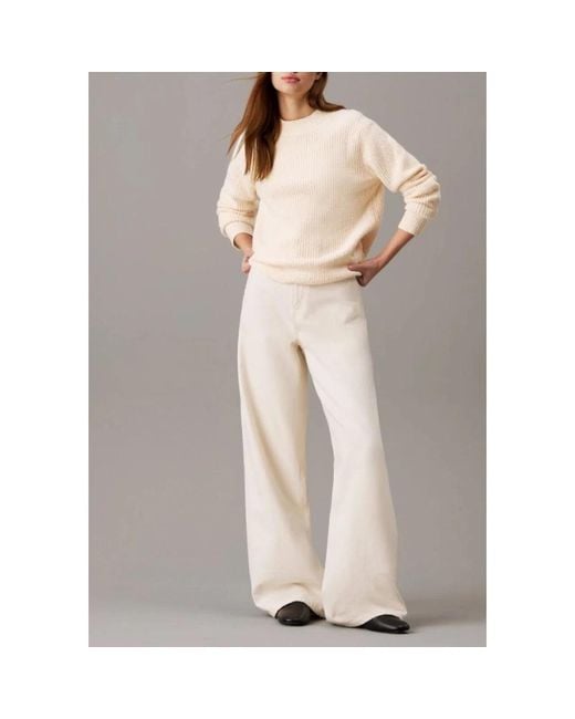 Calvin Klein Natural Round-Neck Knitwear