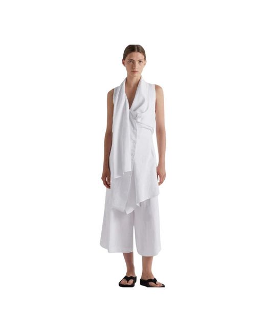 MEIMEIJ White Sleeveless Tops