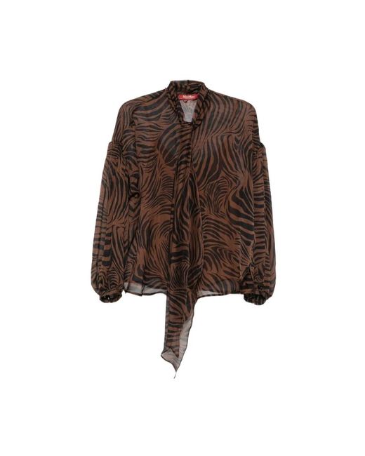 Max Mara Brown Blouses