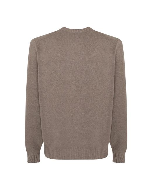 Dell'Oglio Brown Round-Neck Knitwear for men