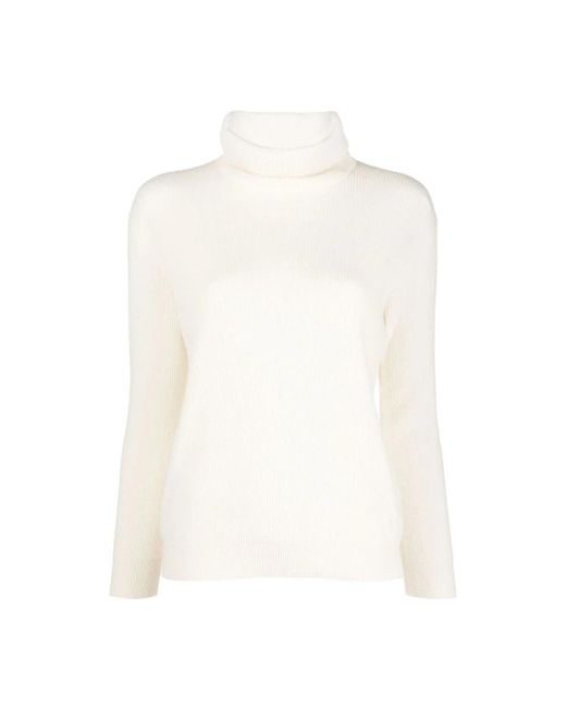 Brunello Cucinelli White Cashmere Knitwear