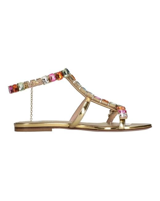 Gedebe Metallic Flat Sandals