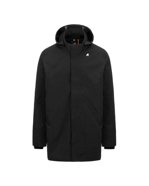 K-Way Black Parkas for men