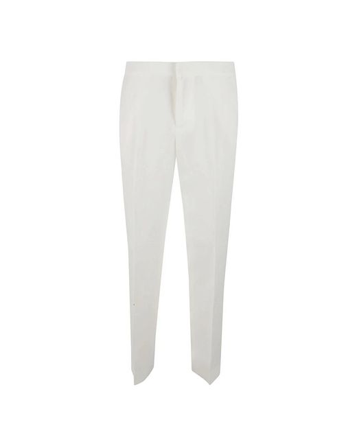 Fabiana Filippi White Slim-Fit Trousers