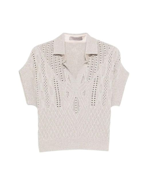 D.exterior White Polo Shirts