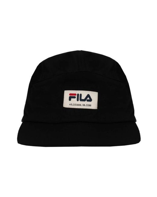 Fila Accessoires ,Zwart ,Polyester Stevige Baseballpet in het Black