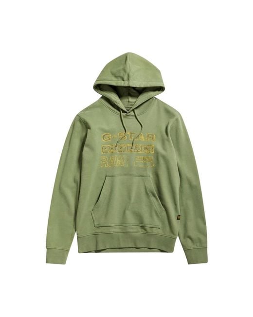 G-Star RAW Grüner hoodie für männer in Green für Herren