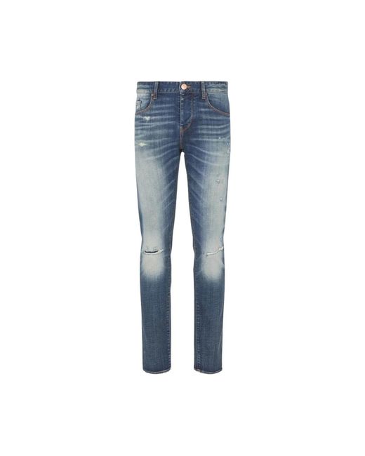 Indigo denim 5 tasche jeans di Armani Exchange in Blue da Uomo