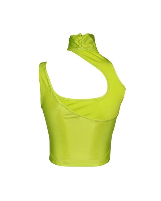 Versace Jeans Couture Green Sleeveless Tops