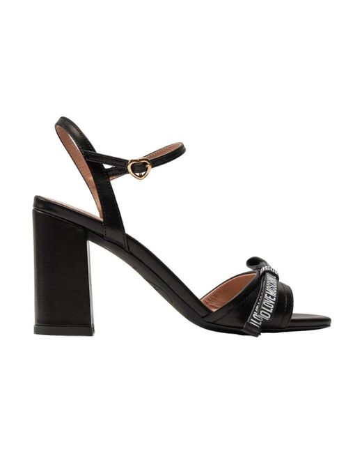 Love Moschino Black High Heel Sandals