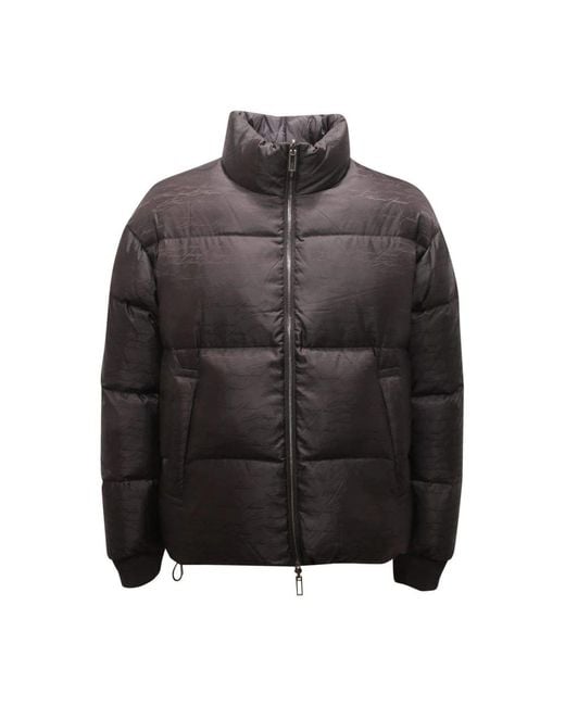 Armani Jassen ,Zwart ,Omkeerbare Donsjas Zwart Handtekening in het Black voor heren