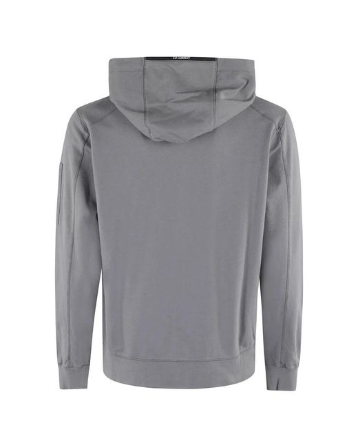 C P Company Gemütliche fleece-kapuzenjacke mit reißverschluss in Gray für Herren
