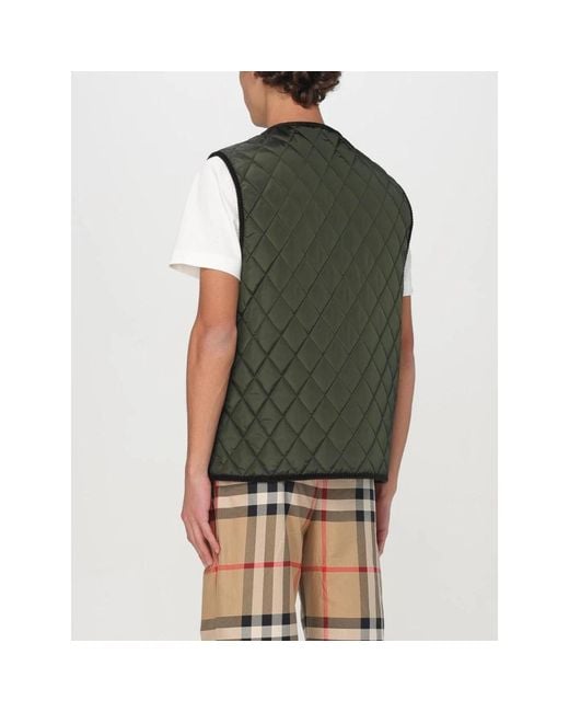 Vests Burberry de hombre de color Green