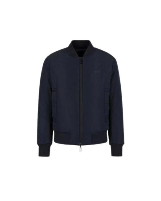 Emporio Armani Blue Bomber Jackets for men