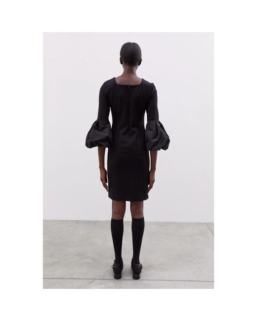 MEIMEIJ Black Langes kleid mit ärmel-einsätzen