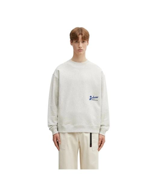 Barbour Blythe Crew Sweatshirt in het Gray voor heren