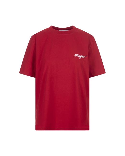 MSGM Red T-Shirts