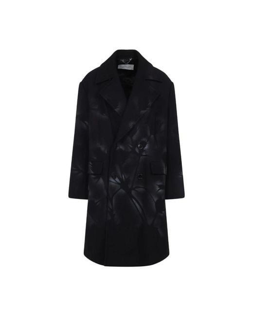 Dries Van Noten Black Double-Breasted Coats for men