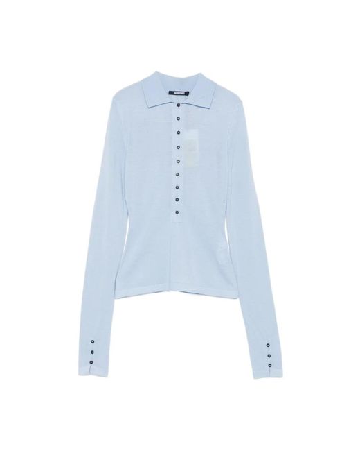 V-Neck Knitwear Jacquemus en coloris Blue