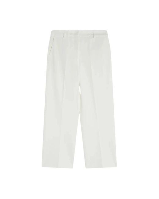 Liviana Conti White Milano plissierte straight leg hose