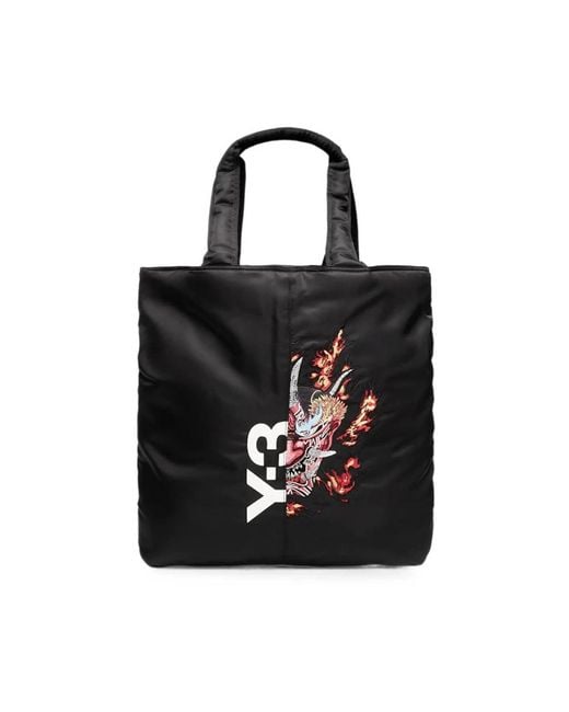 Y-3 Black Shopping Bags for men