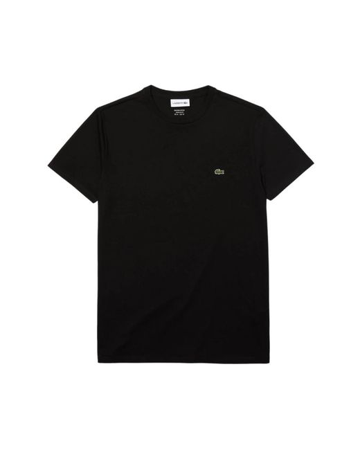 Lacoste Tops ,Zwart ,Katoen Pima Cotton T-Shirt in het Black voor heren