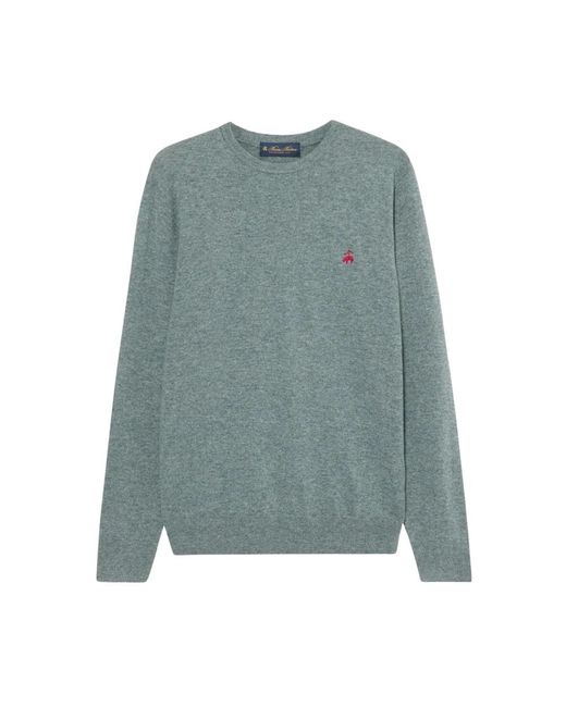 Round-Neck Knitwear Brooks Brothers de hombre de color Green