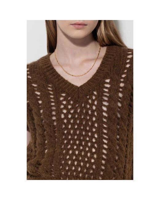 V-Neck Knitwear Luisa Cerano en coloris Brown